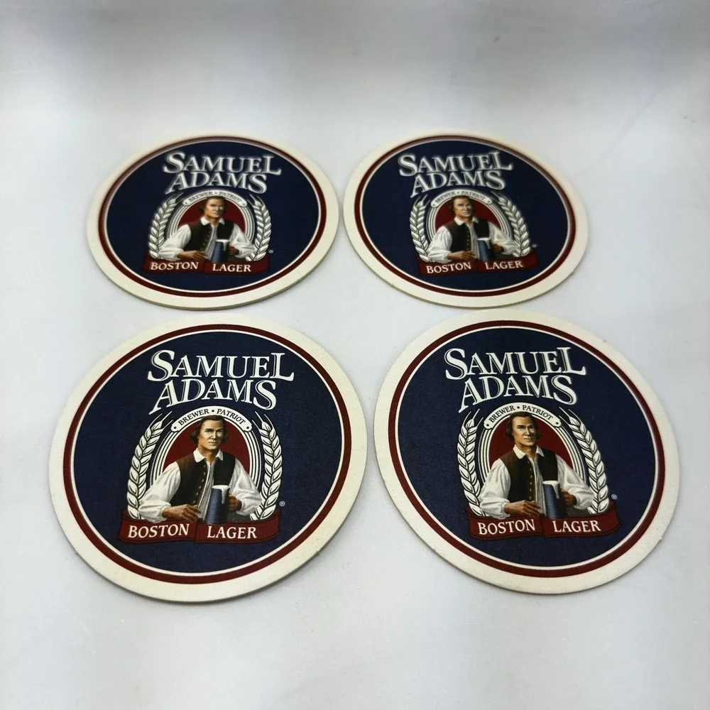 Samuel Adams Beer Coasters‎ Boston Lager Barware Drink Coasters Set of 4